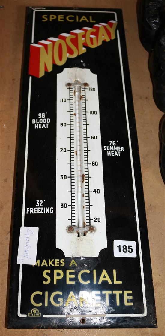 Nosegay Cigarette thermometer enamel sign